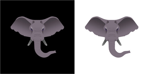 vector a head elephant mascot