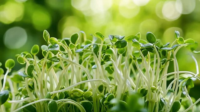 Young bean seeds are growing.