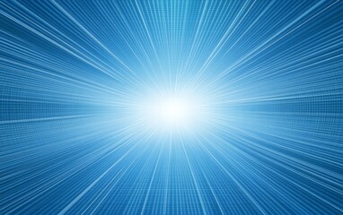 Fototapeta premium Dynamic Blue Technology Background with Light Rays