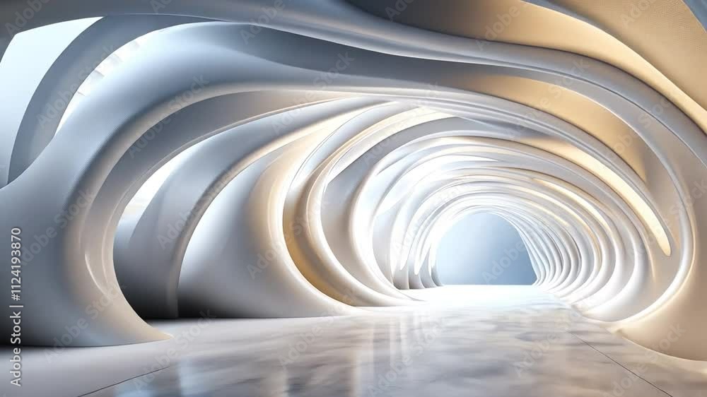 Poster abstract white wave background with a dynamic flow, suitable for modern designs.