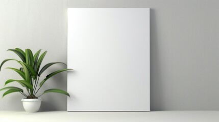 Grey Dining Room with Mockup Frame and Shelves