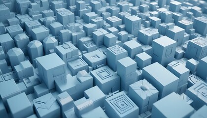 Obraz premium Clear Plain Shiny Warm Soft Vintage Bokeh Cloudy Wave Like Geometric Blue Background or Texture