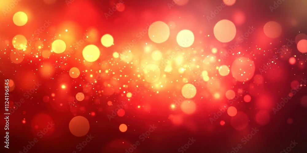 Poster vibrant red gradient background with bokeh effect creating a dreamy atmosphere for creative designs 
