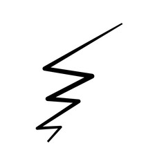 Wall crack black silhouettes