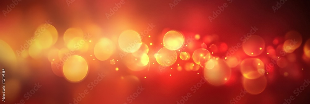Aufkleber elegant red and gold gradient background with bokeh effect for graphic design, website banner, and a