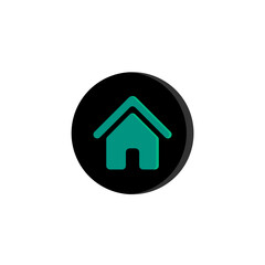 Home Icon in Black Circle