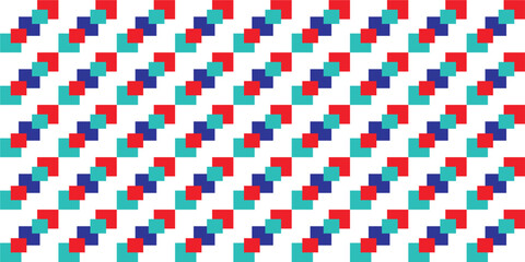 full color geometric pattern ...