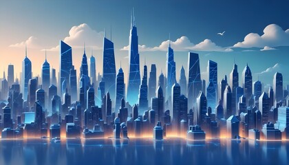 Clear Plain Shiny Warm Soft Vintage Bokeh Cloudy Wave Like Geometric Blue Background or Texture