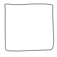 Handdrawn square scribbles frame