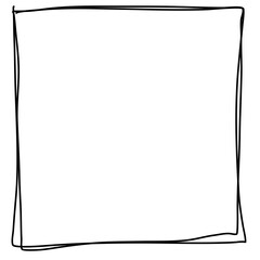 Handdrawn square scribbles frame