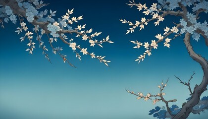 Clear Plain Shiny Warm Soft Vintage Bokeh Cloudy Wave Like Geometric Blue Background or Texture