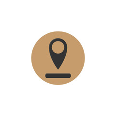 Location Icon in Brown Circle