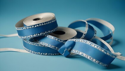 Clear Plain Shiny Warm Soft Vintage Bokeh Cloudy Wave Like Geometric Blue Background or Texture