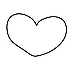 Hand drawn rough marker hearts