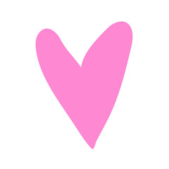 Hand drawn rough marker hearts