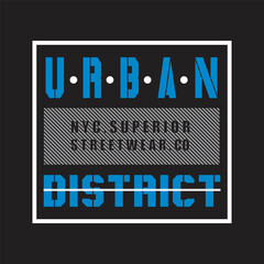 urban district design typography vector illustration