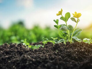 Bioremediation strategies enhance soil vitality through natural microbial activity in lush, thriving ecosystems.