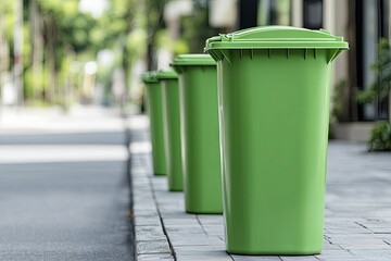 Disposal methods for hazardous waste highlighting sustainable recycling solutions within lively city environments.