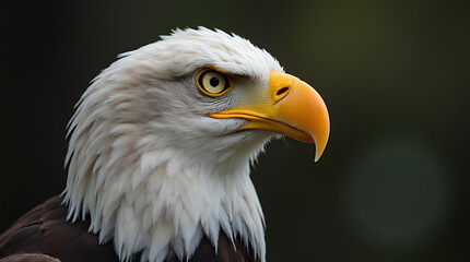 Fototapeta premium Close-up portrait of an American eagle