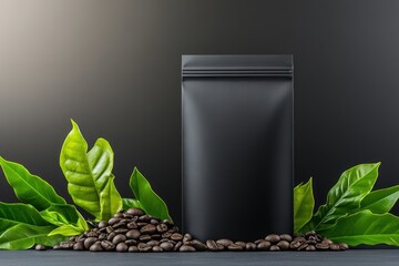 Mockup of Black Tea/Coffee Bag Package for Branding and Marketing