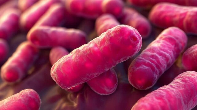3D Illustration of Streptococcus Bacteria