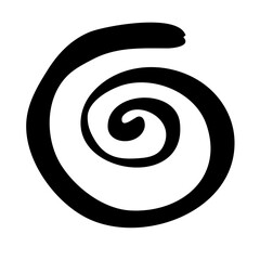 Spiral swirls in abstract geometric pattern