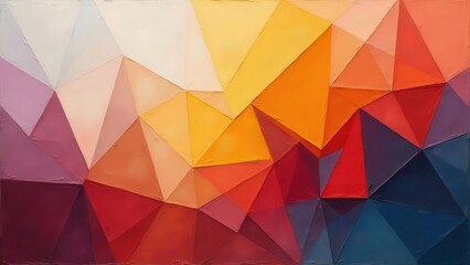 Light ripple distortions. Geometric abstraction featuring overlapping triangles with gradient fills, creating an optical depth illusion. High clarity, noise-free, 4K, UHD