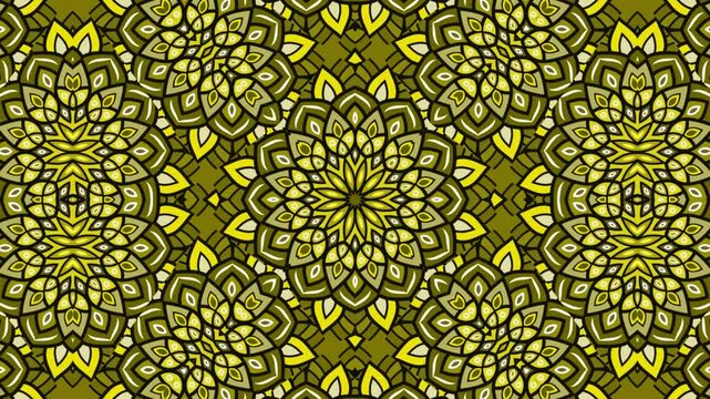 kaleidoscope mandala abstract background of trippy art psychedelic trance to open third eye with visuals energy chakra futuristic audiovisual vj seamless loop	