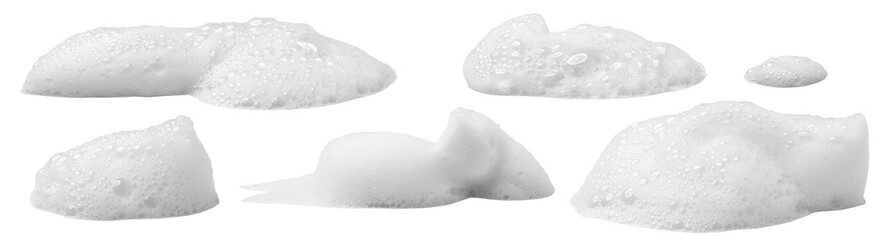 Soap foam or shampoo Soap foam texture or shampoo surface with bubble isolated with clipping path...
