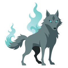 vector illustration of wolf