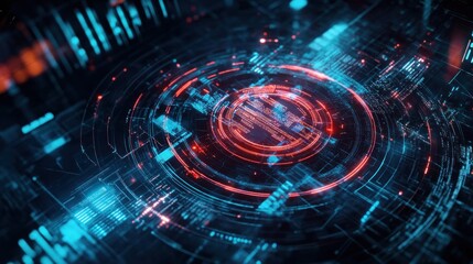 Obraz premium Abstract Futuristic Digital Interface