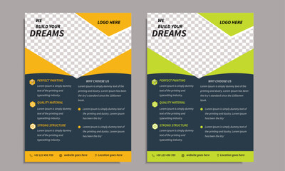 Contributor flyer design Template . modern and stylish .