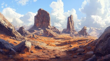 A landscape of jagged rocks, where the ground is never stable..