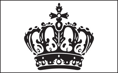 Minimalist crown logo icon template. Simple crown icon symbol