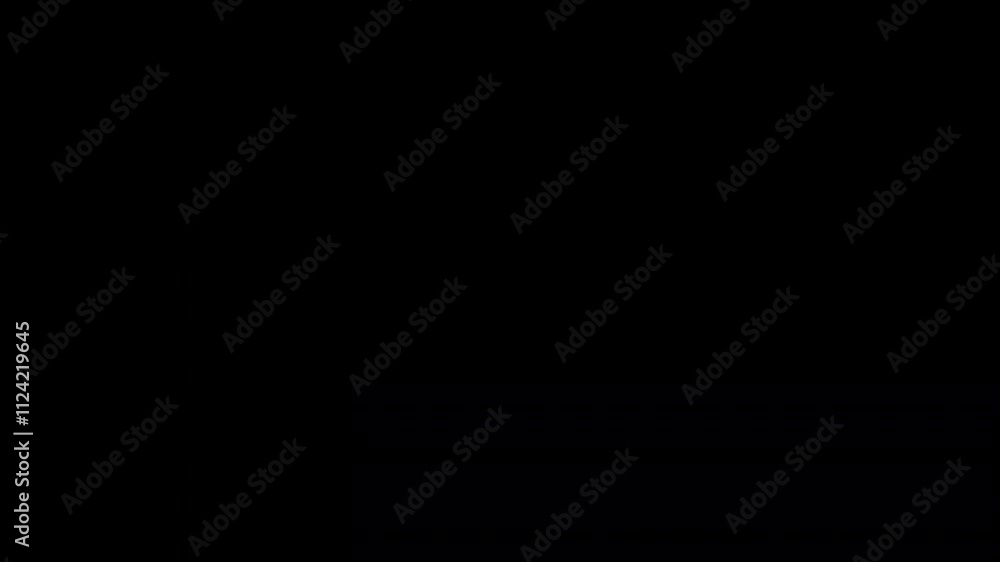 Poster error monitor interface with glitch effect on a black background for overlay and transition