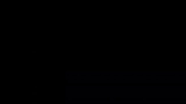 Error monitor interface with glitch effect on a black background for overlay and transition