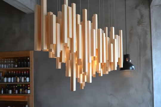 Acoustic diffuser for sound scattering crafted from bonded conifer wood