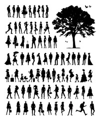 Vector Silhouette People For Architects and Designers Tree Included