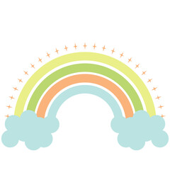 Decorative Rainbow with Cloud