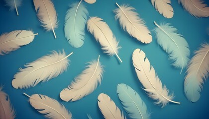 Obraz premium Clear Plain Shiny Warm Soft Vintage Bokeh Cloudy Wave Like Geometric Blue Background or Texture