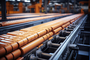 Roller conveyor crossing enhancing operational efficiency in sawmill processes