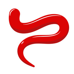 Drips of berry sauce  strawberry jam or fruit syrup © Hashslingingslasher