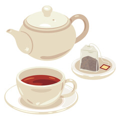 紅茶のティーバッグと紅茶セット