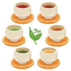 湯呑み入りのお茶セット