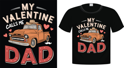 Valentine's Day Typography T-Shirt Design For Print Ready