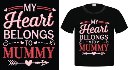Valentine's Day Typography T-Shirt Design For Print Ready