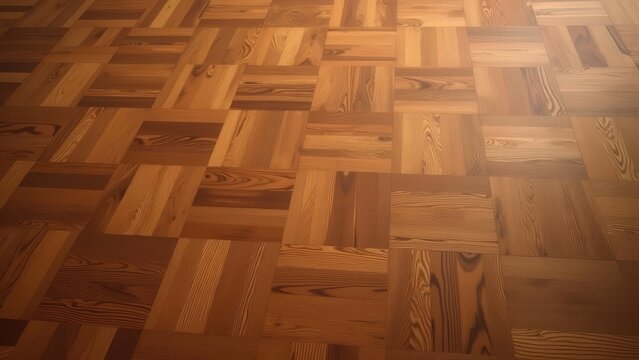 Polished oak surfaces. Classic parquet floor tiles pattern with a luxurious cherry wood texture in UHD quality, sharp and noise-free, ideal for elegant flooring concepts