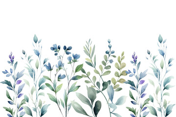 watercolor flower frame background vector