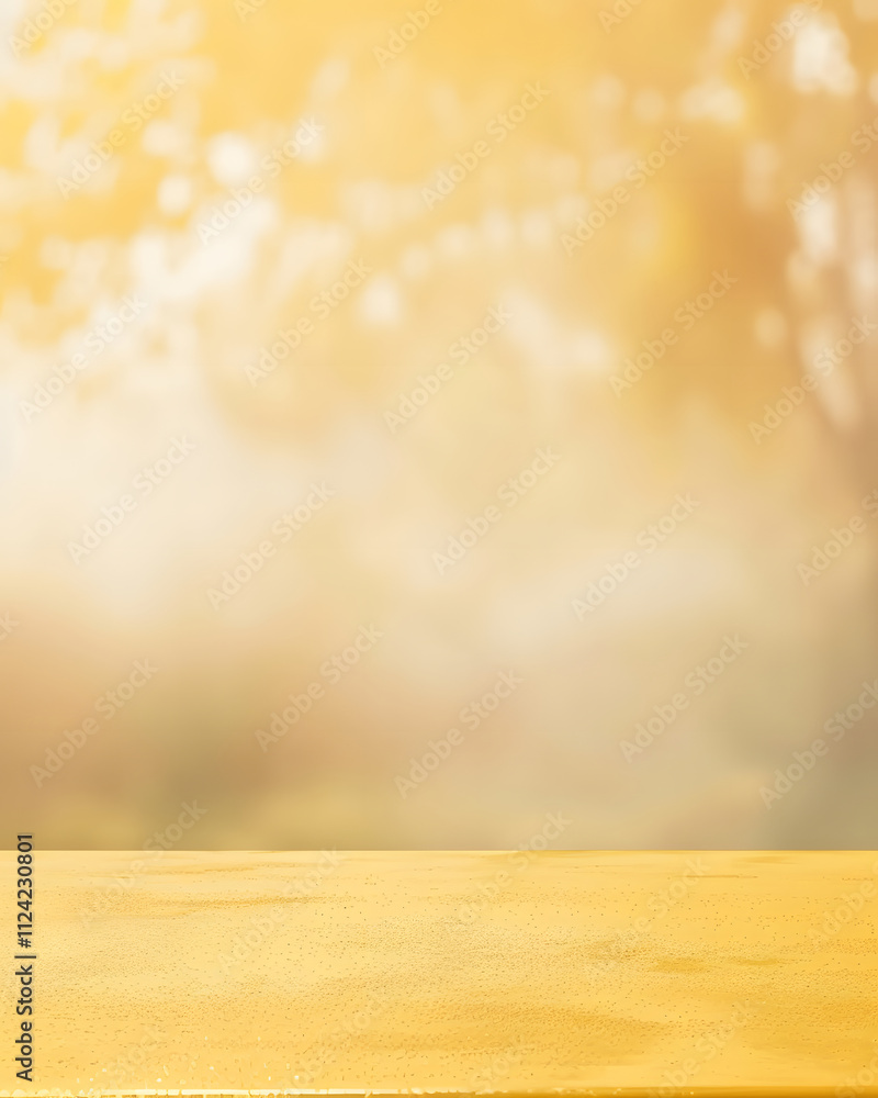 Poster a soft-focus background with a golden surface, evoking warmth and tranquility.