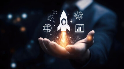 Business startup and goal successful. competent system